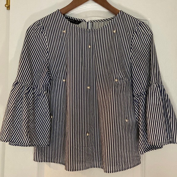 Striped Bell Sleeve Top Zara - Picture 1 of 5